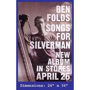 BEN FOLDS Songs For Silverman 24x36 Poster