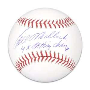 Bill Madlock Autographed Baseball  Details 4x NL Batting Champ 