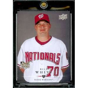  2008 Upper Deck # 350 Bill White (RC) Rangers   MLB Rookie 