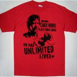 Chuck Norris Plays Video Games Tee T Shirt Shirt Medium