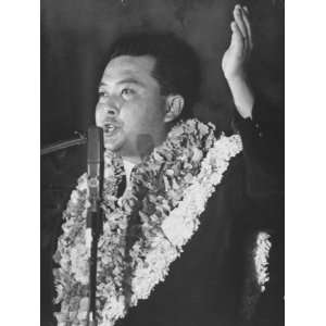 Rep. Daniel K. Inouye During Campaign for House of Representatives 