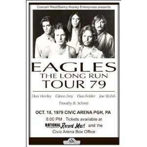 The Eagles Don Henley Pittsburgh PA Long Run Tour 1979 11x17 Rare Very 