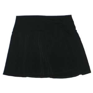  14 Length Flouncy Stretch Mini Skirt in BLACK   Ladies 