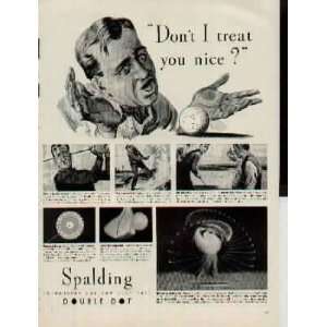  Bobby Jones  1940 Spalding Double Dot Golf Ball Ad 