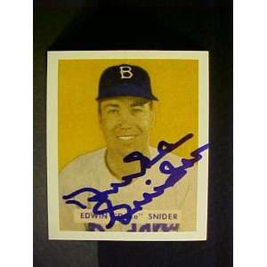 Duke Snider Brooklyn Dodgers #226 1949 Bowman Reprint Signed Baseball 