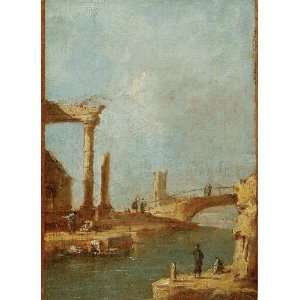 Hand Made Oil Reproduction   Francesco Lazzaro Guardi   32 x 44 inches 