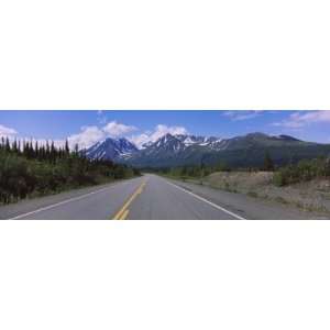 Road Running Through a Landscape, George Parks Highway, Alaska, USA 