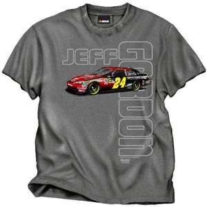  #24 Jeff Gordon Drive To End Hunger Mens Gray Poster Tee 