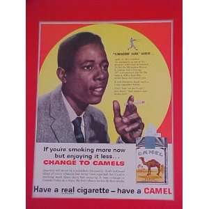 Hank Aaron Milwaukee Braves 1961 Camel Cigarettes Advertisement 