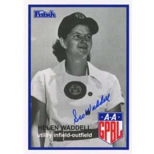 Helen Waddell AAGPBL Legendary Ladies of Baseball Autographed Trading 