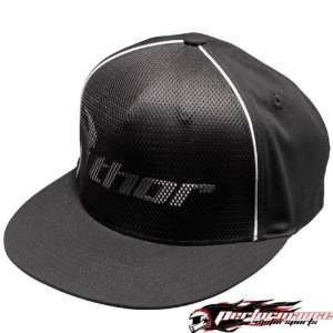  THOR MX HUGO BLACK/WHITE FLEXFIT LG/XL HAT/CAP Automotive