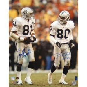  Jerry Rice & Tim Brown Signed Oakland Raiders 16x20 