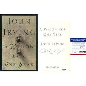John Irving Signed Copy of A Widow for One Year PSA