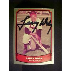 Larry Doby Cleveland Indians #102 1988 Baseball Legends Signed 