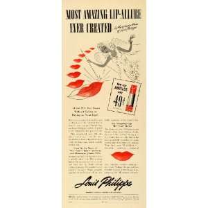 1942 Ad Louis Philippe Cosmetics Lipstick Angelus Beauty Makeup Rouge 