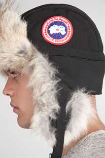 Canada Goose Aviator Black Hat for men  