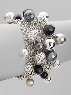 David Yurman   Semi Precious Multi Stone Multi Row Cluster Bracelet