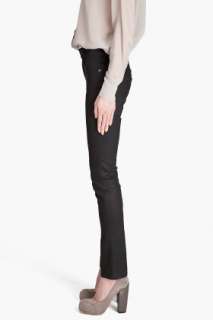 Nudie Jeans Thin Finn Dry Black Coated Jeans for women  