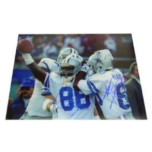  Alvin Harper Autographed Picture   Michael Irvin 16x20 