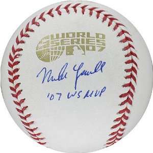 Mike Lowell Autographed 2007 World Series Baseball with WS MVP 