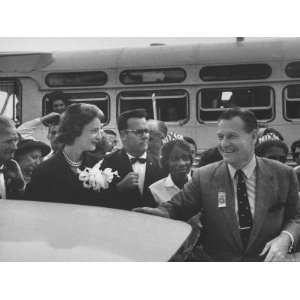  Gov. Nelson A. Rockefeller and His Wife Arriving For the 