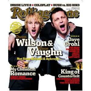 Rolling Stone Cover of Owen Wilson and Vince Vaughan by unknown. Size 