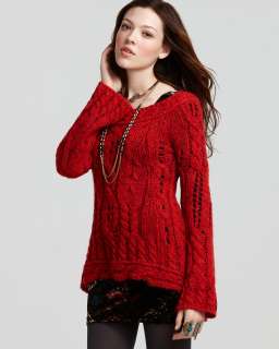 Free People Cable Fluted Sweater   Free People   Designer Shops 