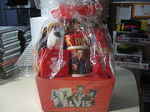 Elvis Presley Gift Basket w/picture frame, mug, plush doll, Brand New 