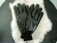 Lined Winter Leather Horse Riding Gloves Black XL  