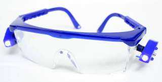 Pair Safety Glasses Goggle w Swivel LED Eye Protection  
