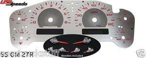 Chevy Tahoe Stainless Steel Gauge Face Kit MPH RED  