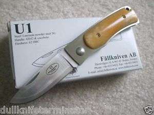 Fallkniven U1 Slipjoint Yellow Folder Knife 3G Steel  