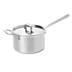 All Clad Brushed d5 4 Quart Sauce Pan With Lid