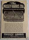 1940 MASSEY HARRIS 20A DRILL DISC SOWING FERTILIZER AD CANADA FARM