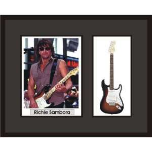  RICHIE SAMBORA Guitar Shadowbox Frame Bon Jovi Musical 