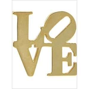 Robert Indiana, LOVE Sculpture   LOVE Lapel Pin   Gold (2 Packs 