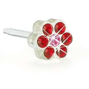  Blomdahl Medical Plastic Daisy, Ruby/ Rose Jewelry