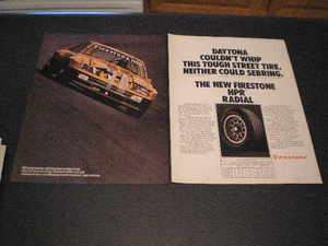 1981 Firestone Tires Ad McLaren Mustang Race Car  