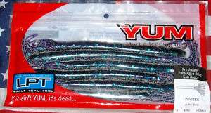 yum lpt 8 junebug doozee bass fishing worms 6 pk  