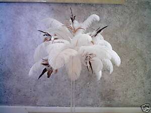White Ostrich Feather & Floral Picks Centerpiece Kit  