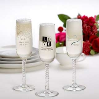 Personalized Champagne Wedding Flute Toasting Glasses  