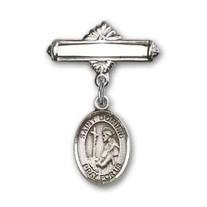  with St. Dominic de Guzman Charm and Polished Badge Pin St. Dominic 