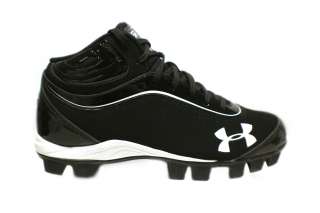 Under Armour Mens Leadoff IV Mid Baseball Cleat Black/White 