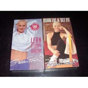 Susan Powter 2 VHS Tape Set Burn Fat & Get Fit/Lean Strong and 