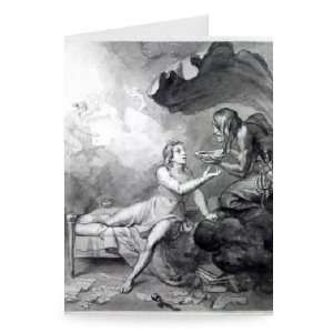 Thomas Chatterton receives a bowl of poison   Greeting Card (Pack of 
