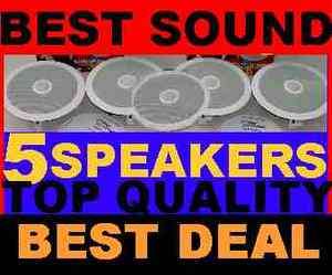 PACK) TOP OF THE LINE 5.1 HOME THEATER CEILING SPEAKERS   8 (11 
