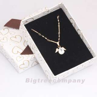  Plated Swaroski Crystal CZ Pendant Angel Necklace + Gift Box 14  