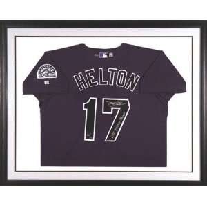 Todd Helton Colorado Rockies Framed Autographed Purple (2000 Batting 