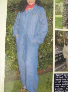  Ladys Blue Denim Coveralls For Women with Knee Pads NIP Gardening Work