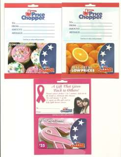 Lot of 3 Price Chopper Gift Cards No $ Value  